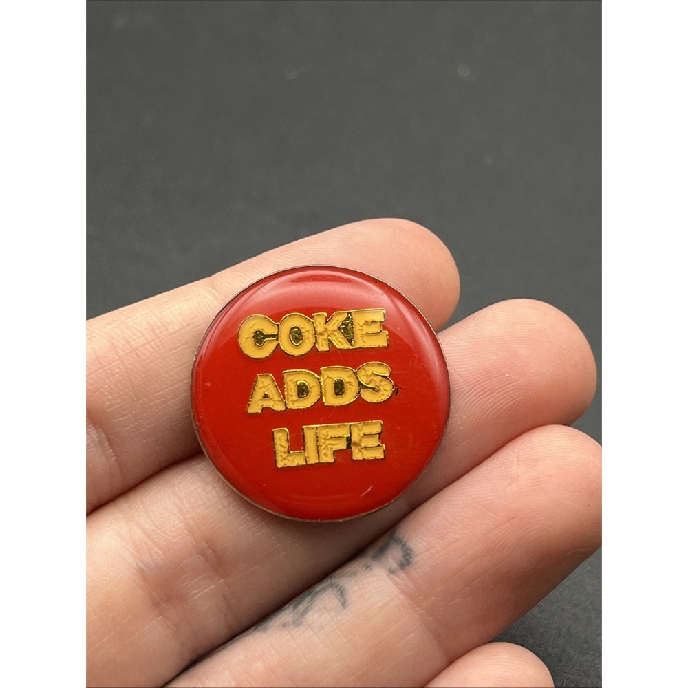 Coca-Cola Coke Adds Life Red Lapel Hat Pin
